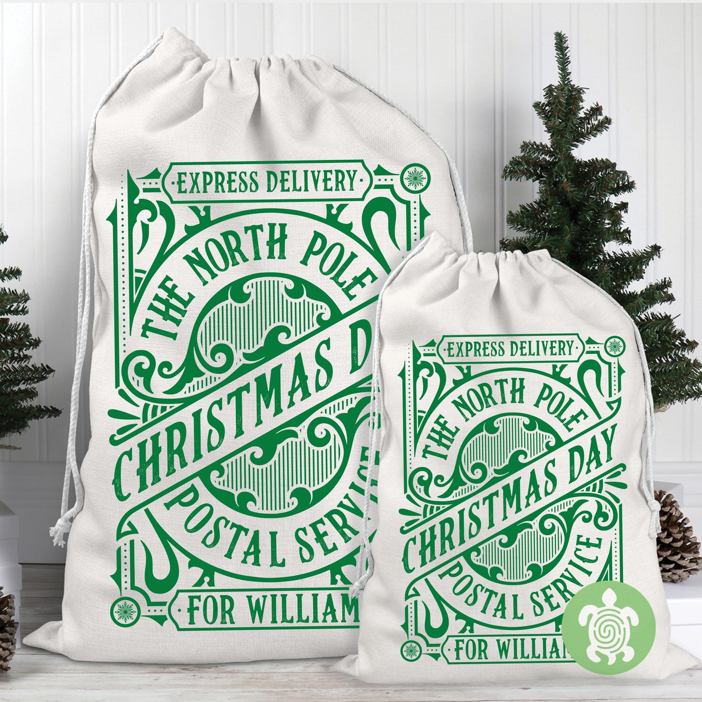 Personalised Christmas Traditional Sack, Luxury Linen Polyester Sack, Christmas Eve Box, 1st Christmas sack, Toy Gift bag, Family Christmas