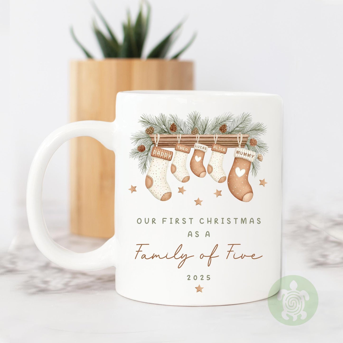 Personalised First Christmas as a Family Mug, Ceramic Family Mug, 1st Xmas Together, Keepsake 2025, Family Xmas, Stockings, New Parent Gift