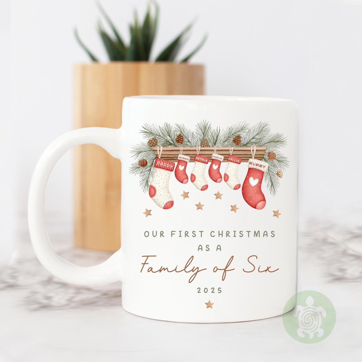 Personalised First Christmas as a Family Mug, Ceramic Family Mug, 1st Xmas Together, Keepsake 2025, Family Xmas, Stockings, New Parent Gift