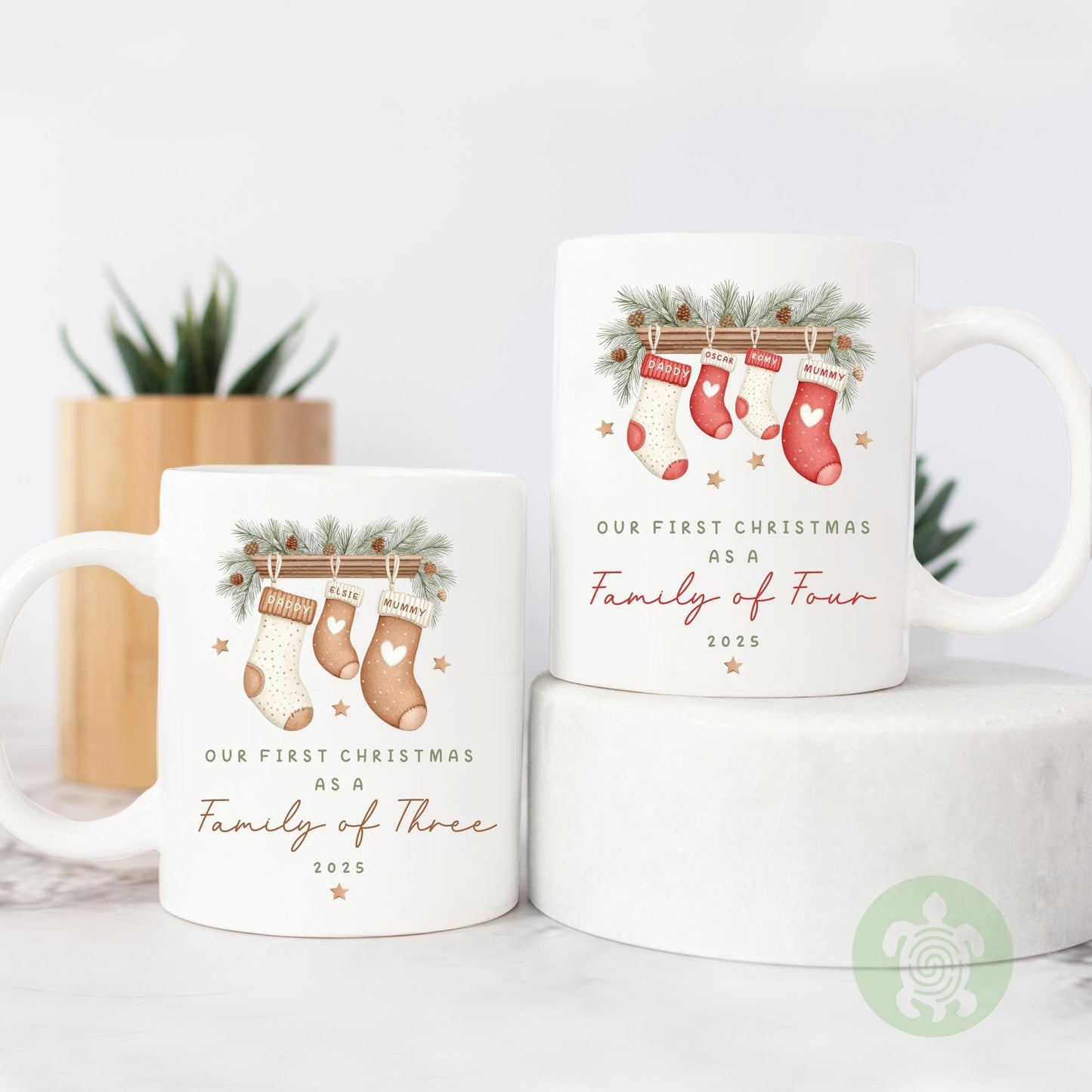 Personalised First Christmas as a Family Mug, Ceramic Family Mug, 1st Xmas Together, Keepsake 2025, Family Xmas, Stockings, New Parent Gift