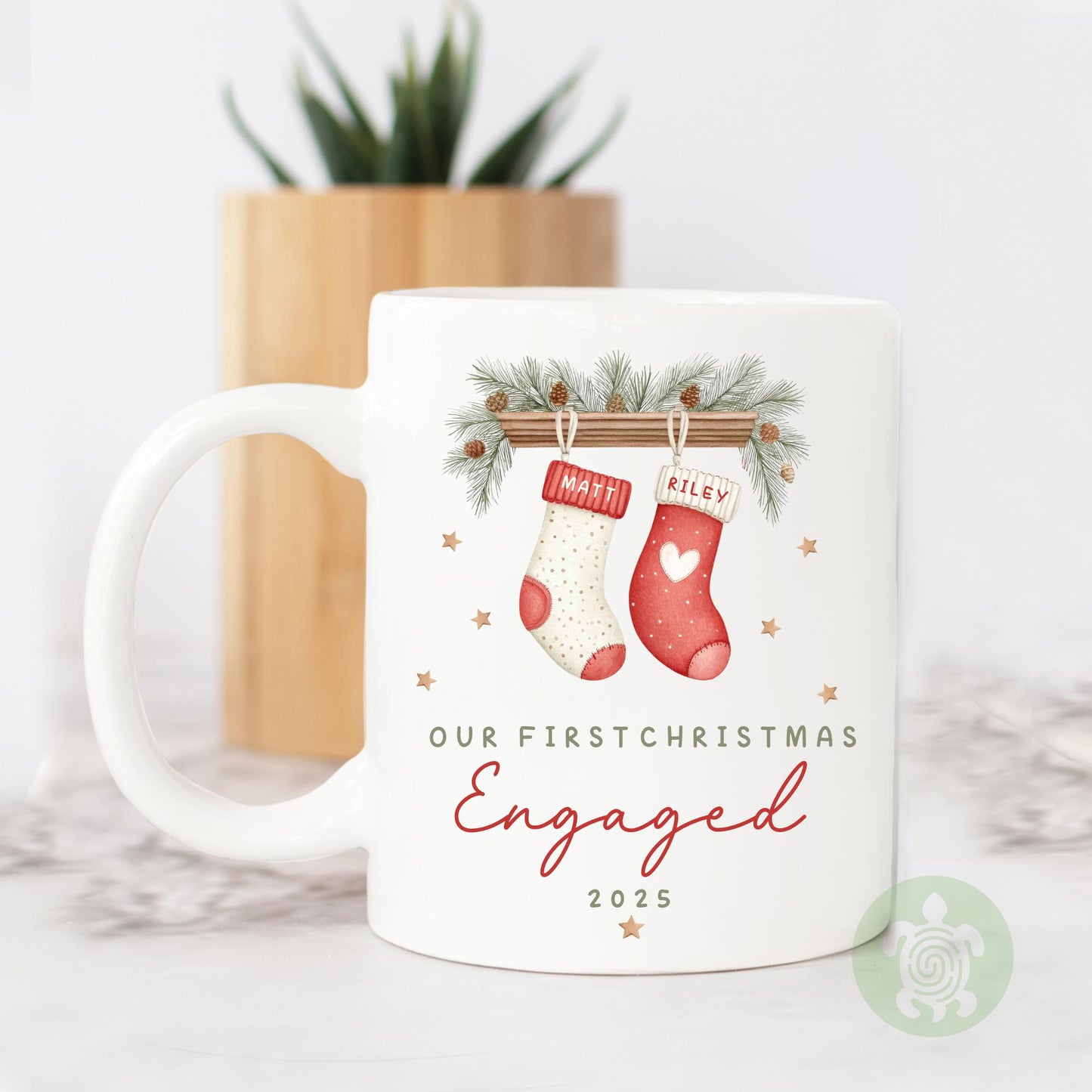 Personalised Couples First Christmas Mug, Ceramic Gift, 1st Xmas Together, Keepsake 2025, 1st Xmas Married, Engaged, Together, New Parents