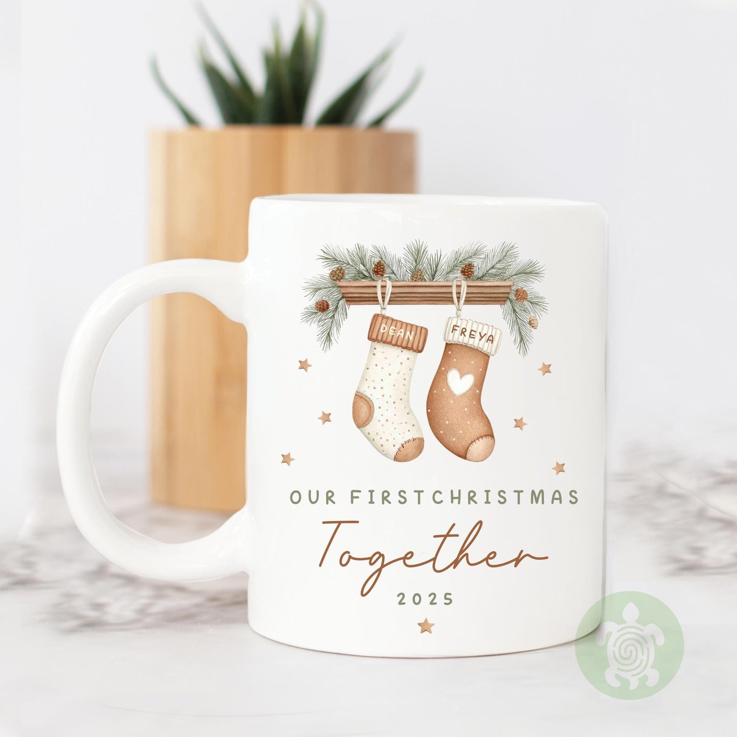Personalised Couples First Christmas Mug, Ceramic Gift, 1st Xmas Together, Keepsake 2025, 1st Xmas Married, Engaged, Together, New Parents