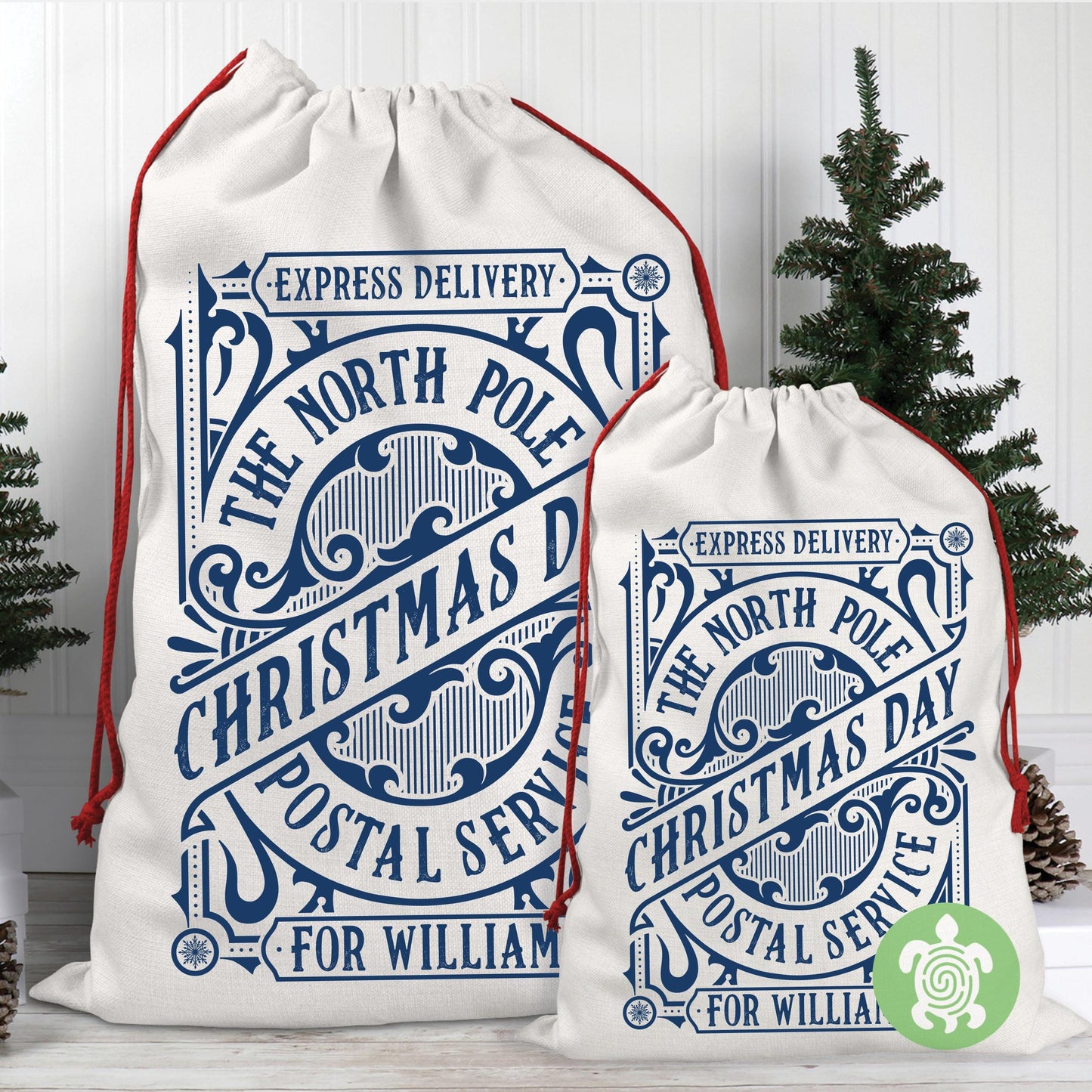 Personalised Christmas Traditional Sack, Luxury Linen Polyester Sack, Christmas Eve Box, 1st Christmas sack, Toy Gift bag, Family Christmas