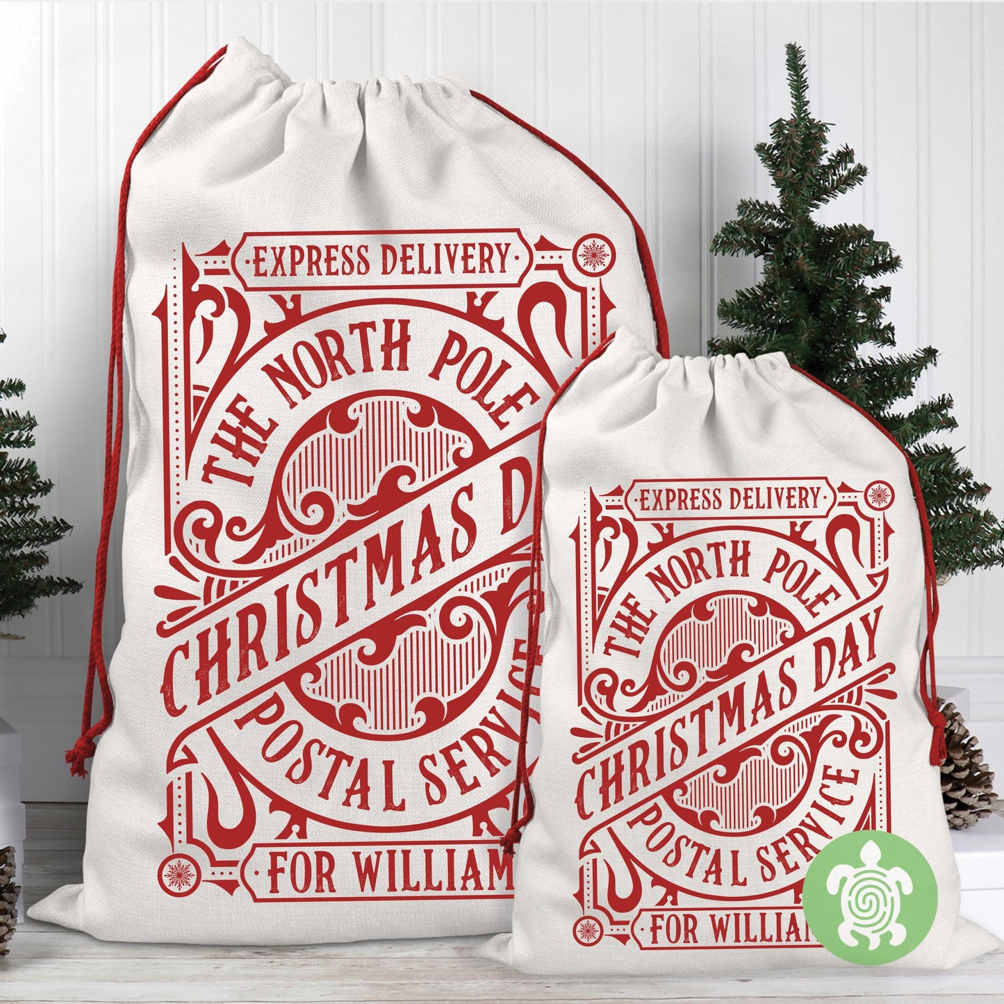 Personalised Christmas Traditional Sack, Luxury Linen Polyester Sack, Christmas Eve Box, 1st Christmas sack, Toy Gift bag, Family Christmas