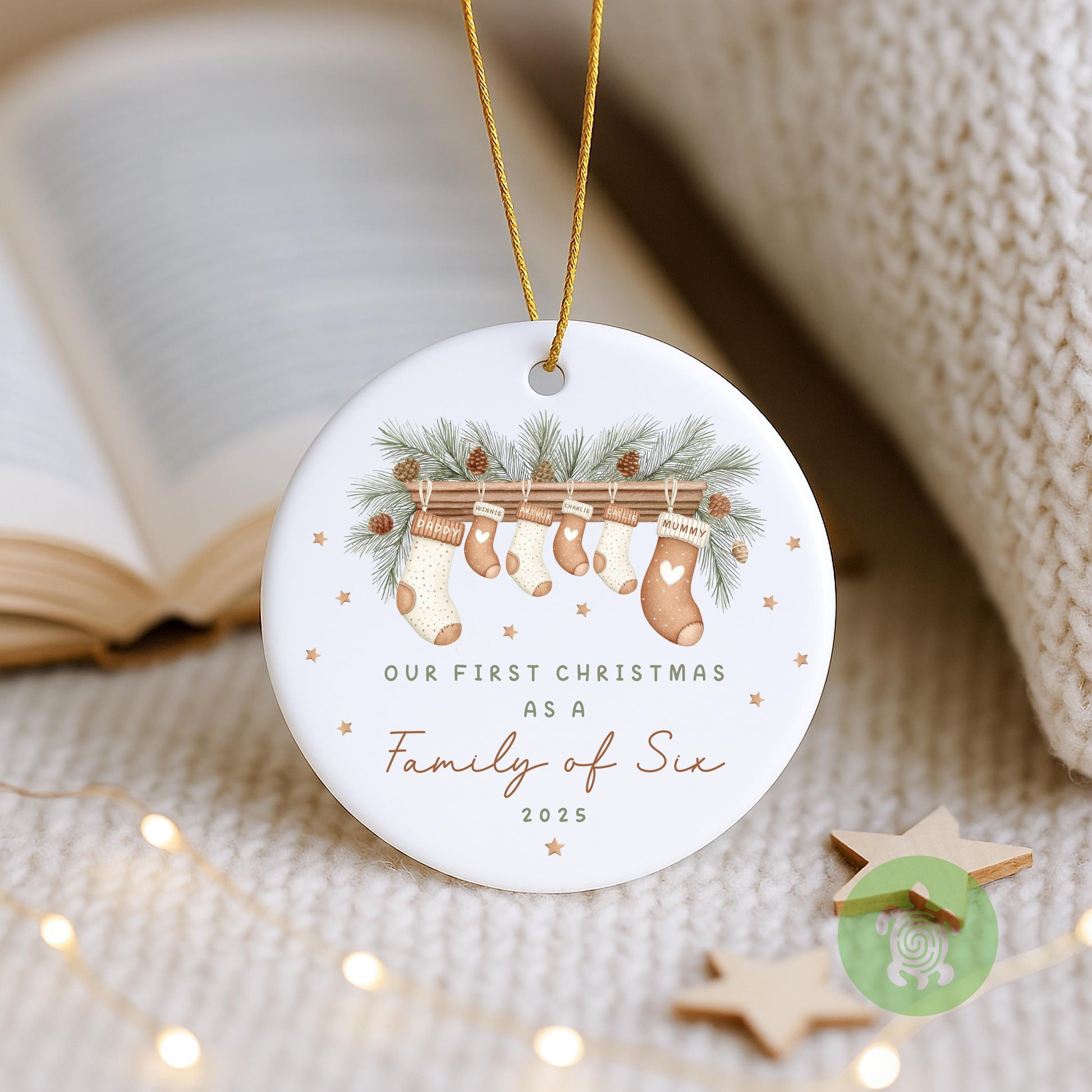 Personalised First Christmas as a Family Ornament, Ceramic Bauble, Baby Bauble, 1st Xmas Decoration, Keepsake 2025, Family Xmas, Stockings