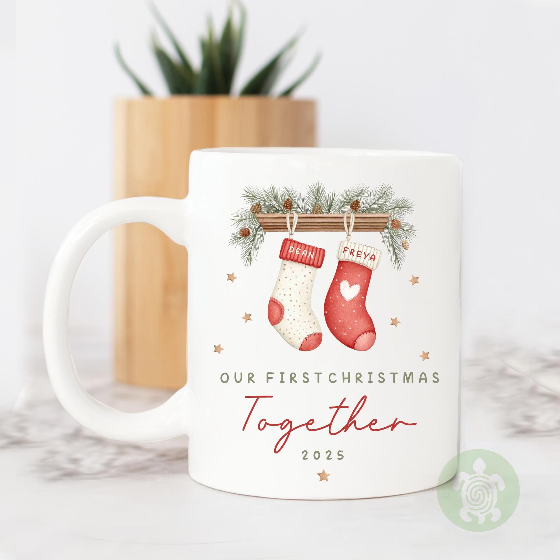 Personalised Couples First Christmas Mug, Ceramic Gift, 1st Xmas Together, Keepsake 2025, 1st Xmas Married, Engaged, Together, New Parents