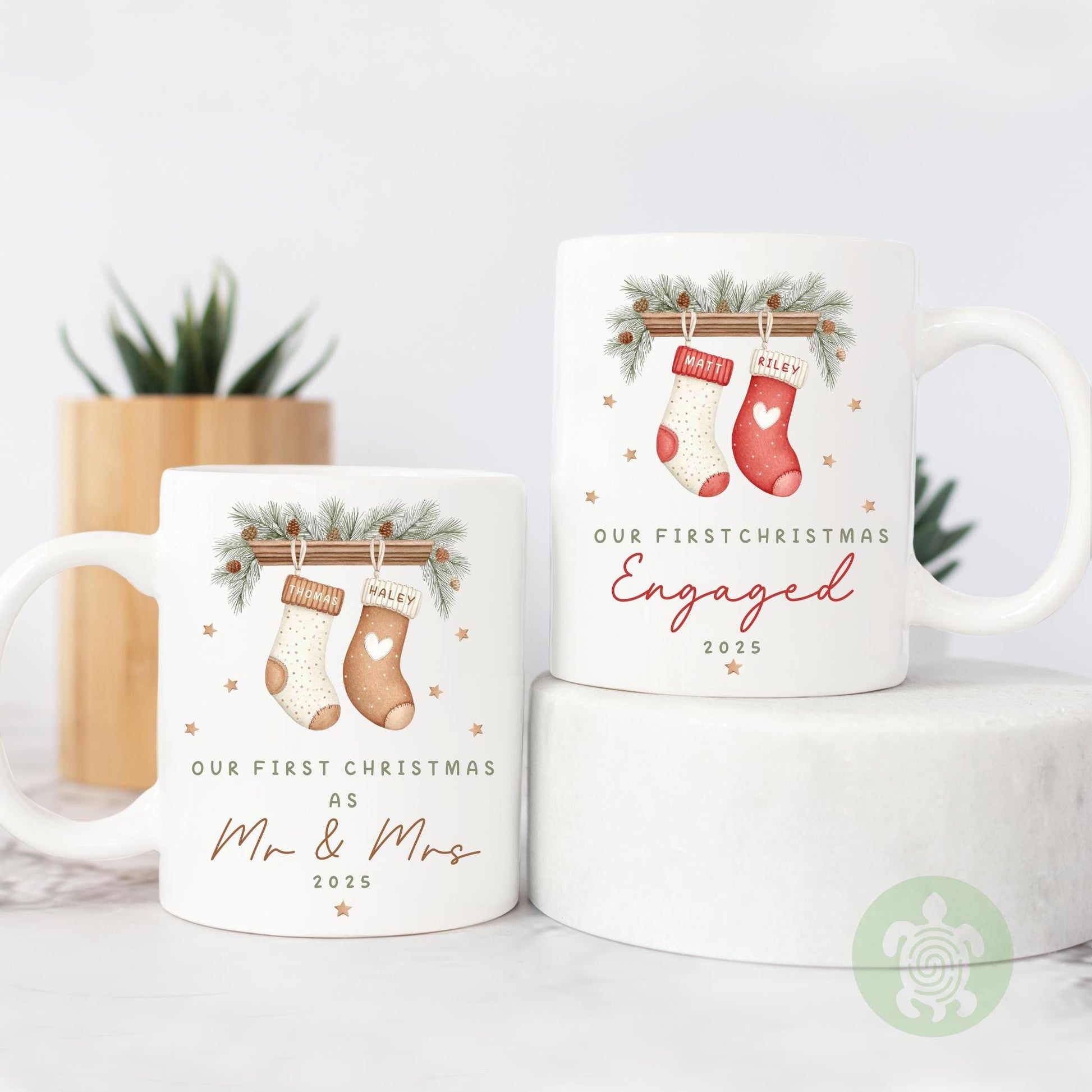 Personalised Couples First Christmas Mug, Ceramic Gift, 1st Xmas Together, Keepsake 2025, 1st Xmas Married, Engaged, Together, New Parents