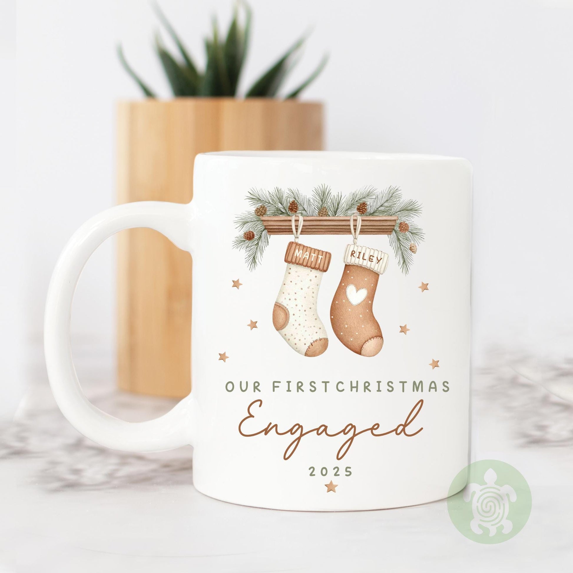 Personalised Couples First Christmas Mug, Ceramic Gift, 1st Xmas Together, Keepsake 2025, 1st Xmas Married, Engaged, Together, New Parents
