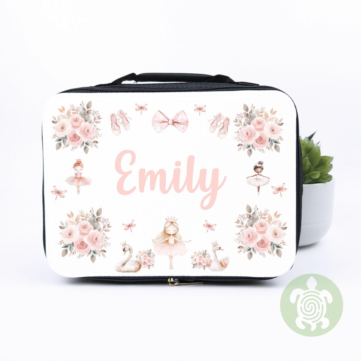 Personalised Ballerina Lunch Bag, Snack Box & Water Bottle Set - Kids Lunch Bag - Girls Lunch Box - Kids Water Bottles -Girls back to school