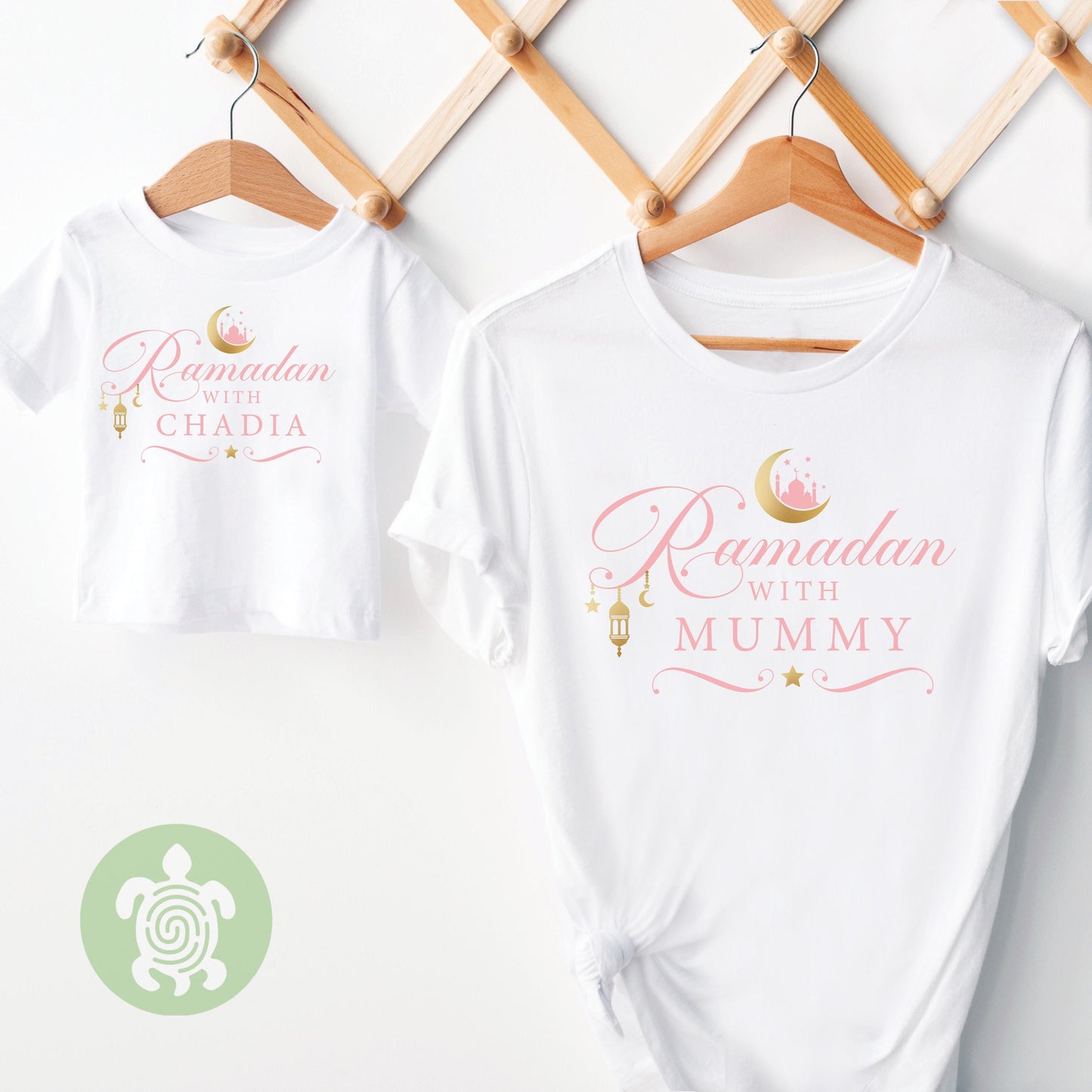 Personalised Ramadan With.. Family Matching T-Shirt Sweatshirt Set, Babygrow, Eid Mubarak, Ramadan Kareem, Matching Celebration Outfits