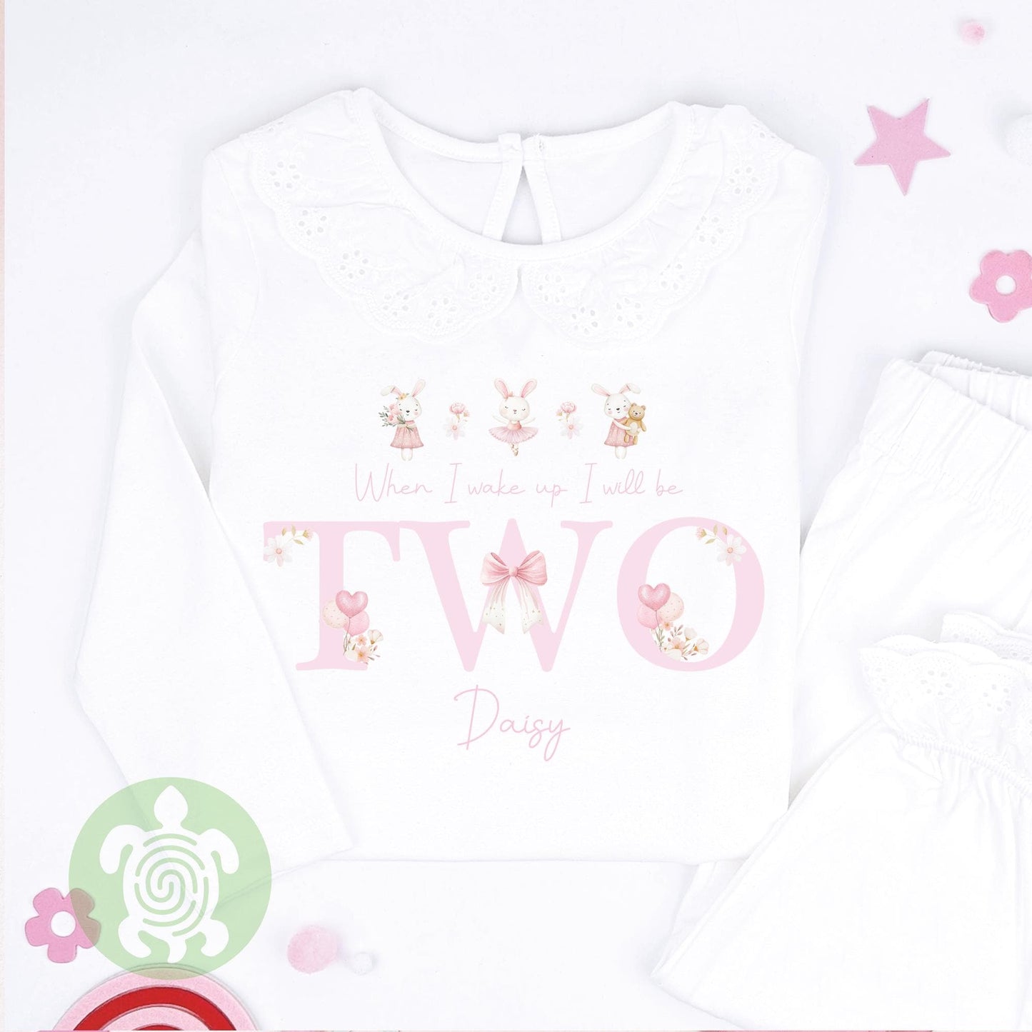 Some Bunny Birthday Personalised Children's, Any Age, When I Wake Up Birthday, Girl Birthday Outfit, 1st 2nd 3rd, Birthday Eve