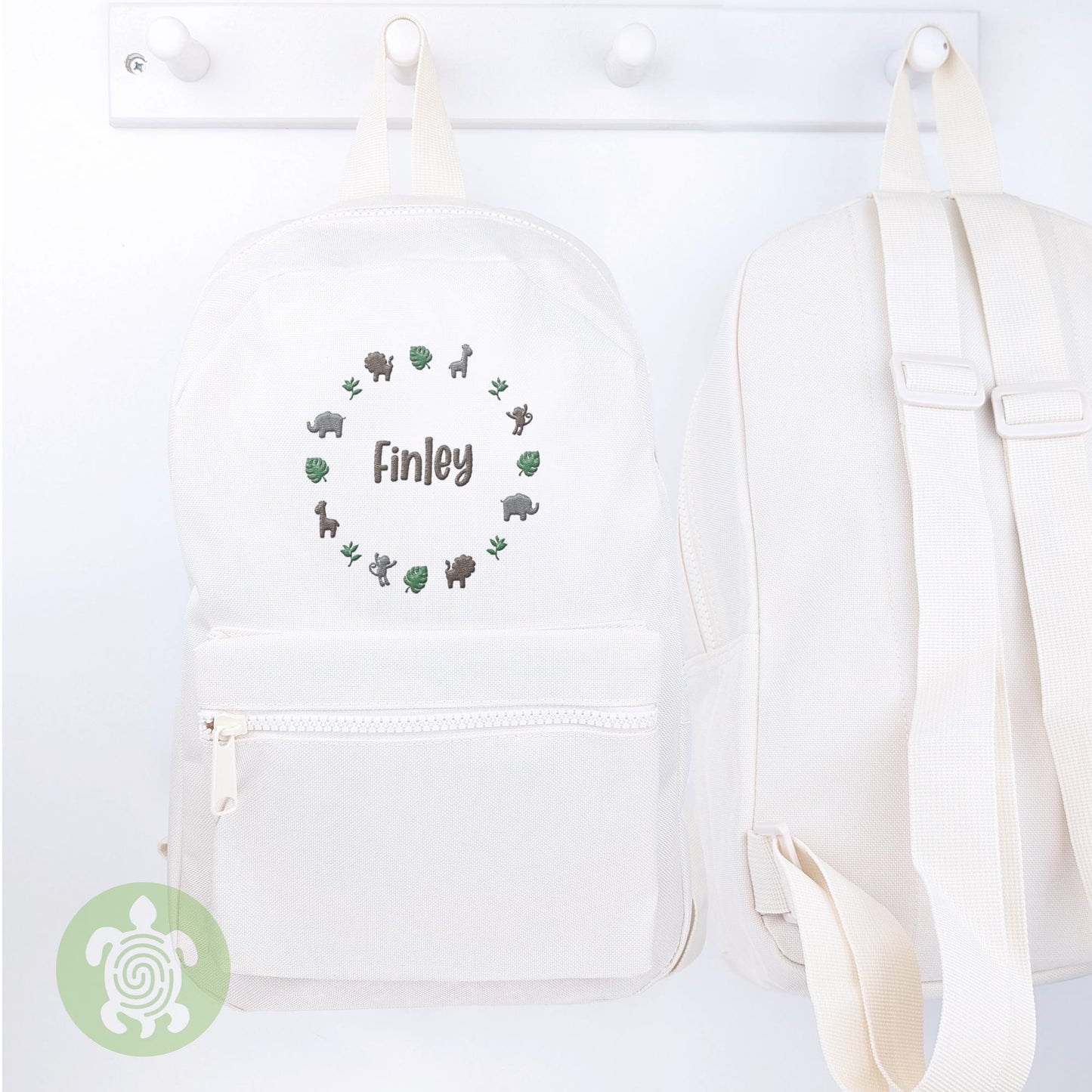 Embroidered Safari Backpack, Personalised Children's Rucksack, Nursery Bag, Back to School, Toddler Bag, Birthday, School Bag