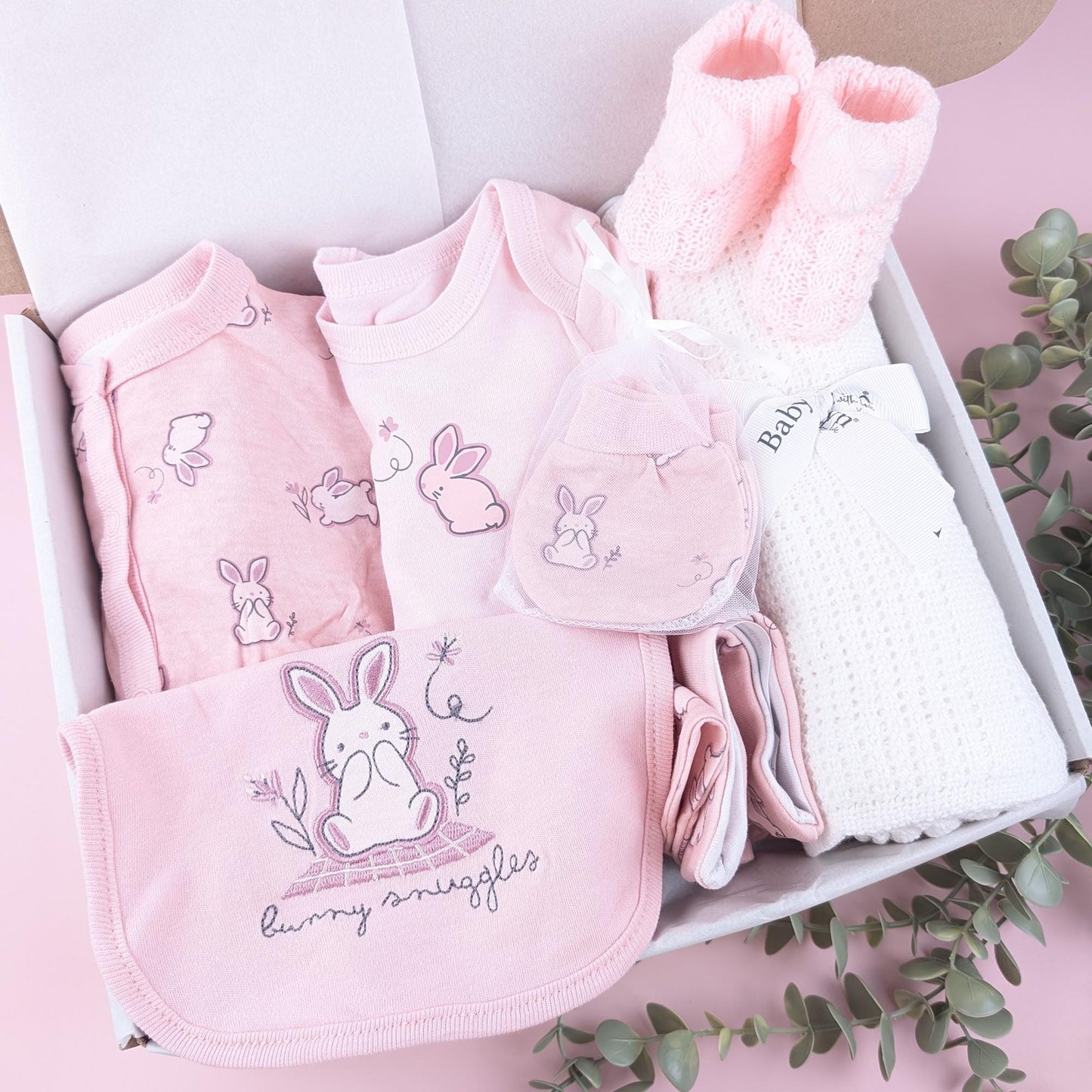 Baby Girl Pink Gift Set | Baby Hamper | Baby Girl Hamper | Baby Shower | Baby Sleepsuit | Baby Gift | Newborn Gift | Newborn Baby Set