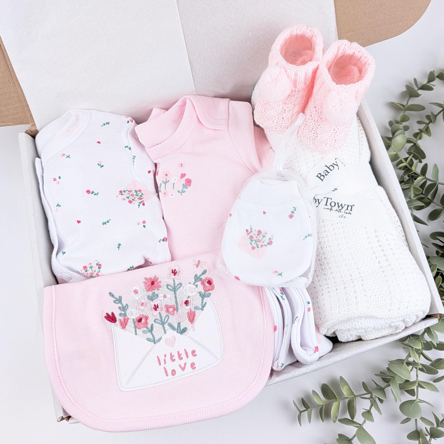 Baby Girl Pink Gift Set | Baby Hamper | Baby Girl Hamper | Baby Shower | Baby Sleepsuit | Baby Gift | Newborn Gift | Newborn Baby Set