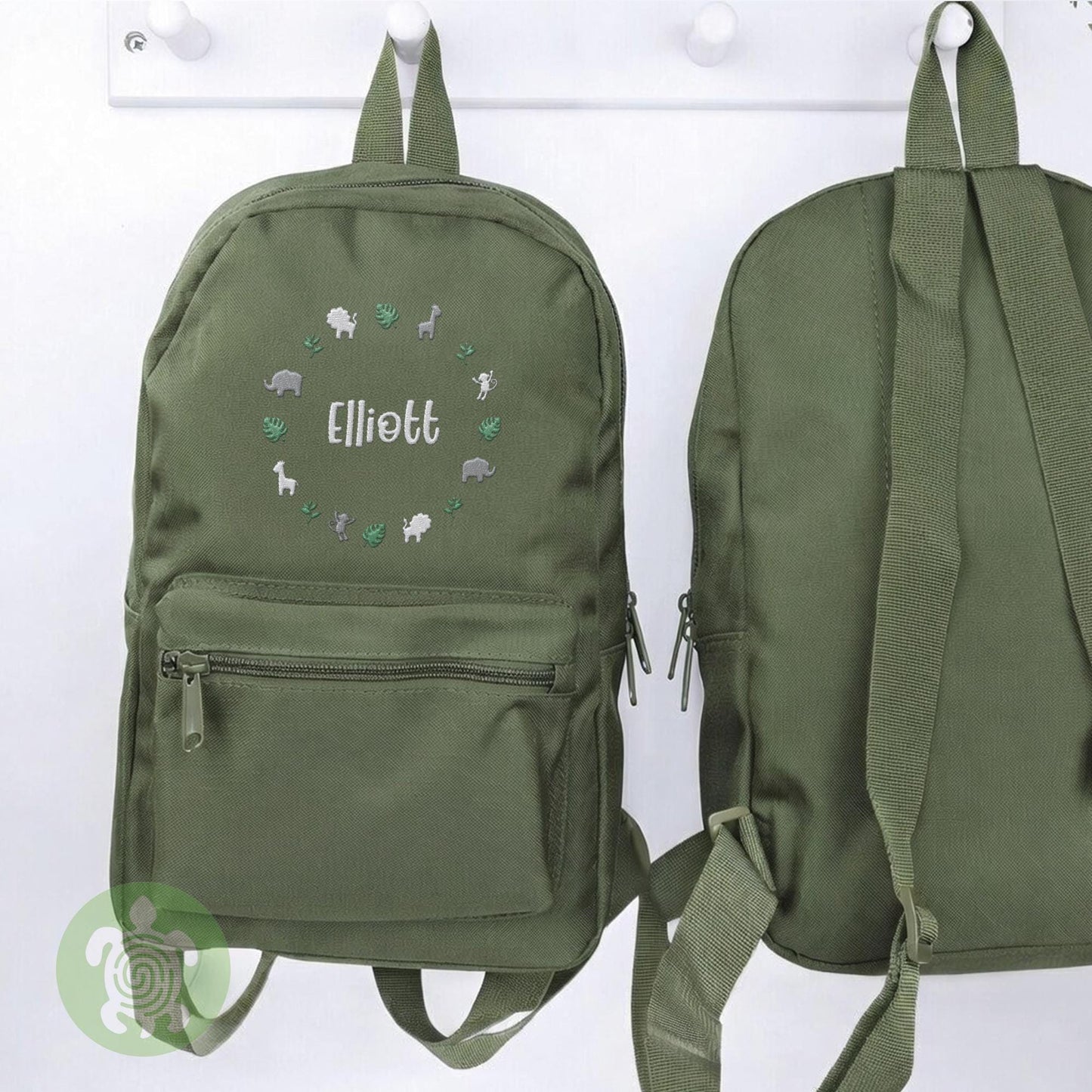 Embroidered Safari Backpack, Personalised Children's Rucksack, Nursery Bag, Back to School, Toddler Bag, Birthday, School Bag