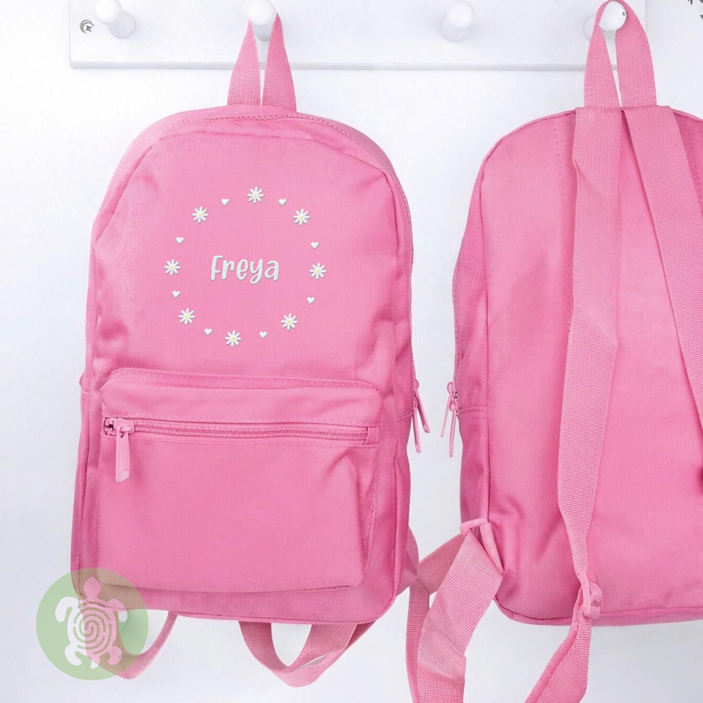 Embroidered Daisy Girls Backpack, Personalised Children's Rucksack, Nursery Bag, Back to School, Toddler Bag, Birthday, School Bag