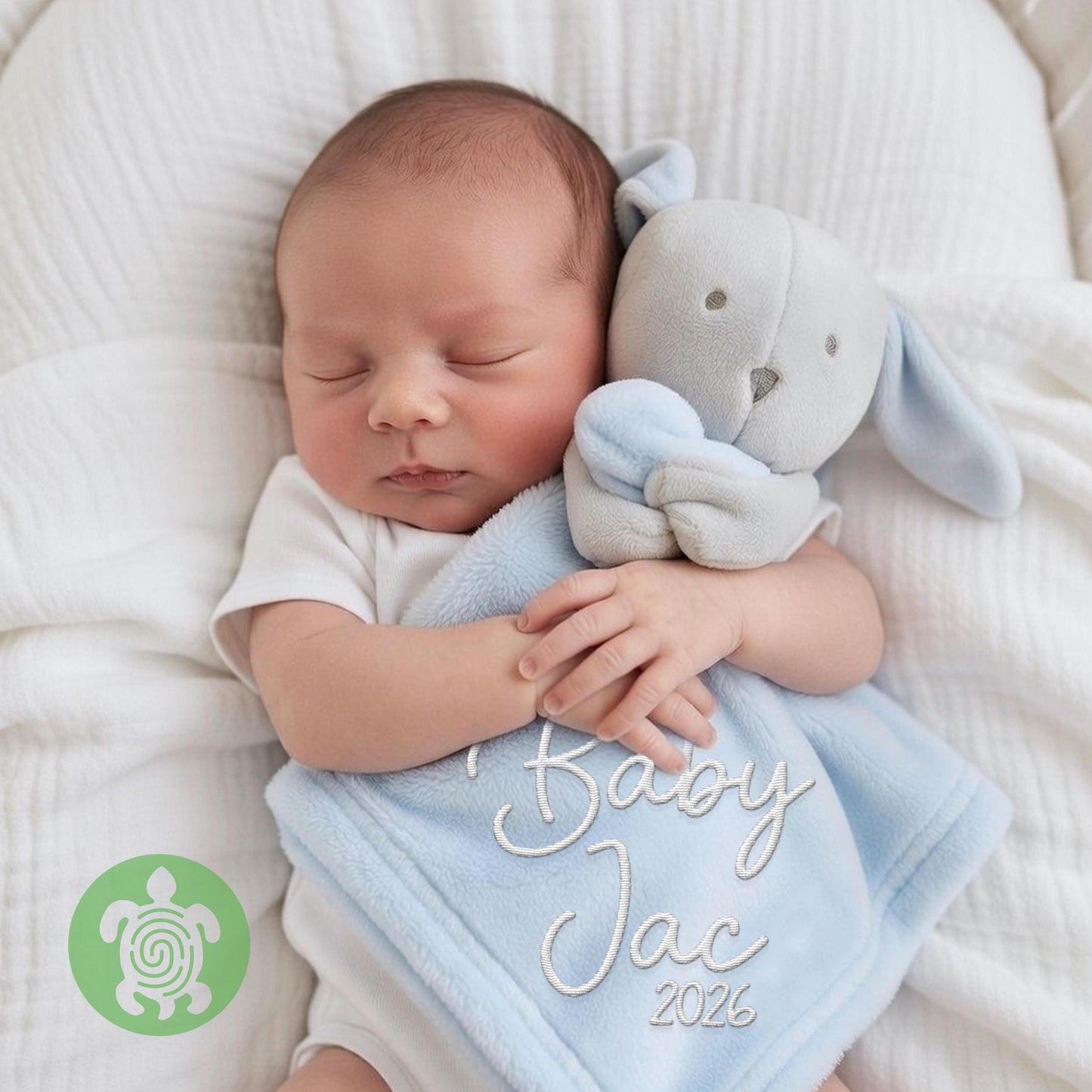 Personalised Embroidered Baby Rabbit Comforter | Baby Shower Gift | Baby Gift | Newborn Girl or Boy | Newborn Baby Gift | New Parents Gift
