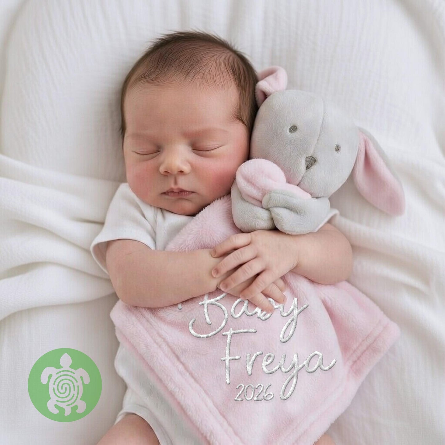 Personalised Embroidered Baby Rabbit Comforter | Baby Shower Gift | Baby Gift | Newborn Girl or Boy | Newborn Baby Gift | New Parents Gift