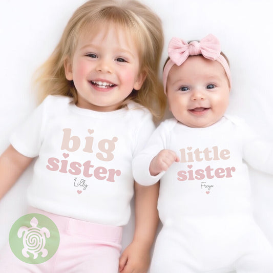 Big Sister & Little Sister Matching Outfits, Big Sister Reveal outfit, Announcement Gift for Siblings and Family, Big Sister Tee