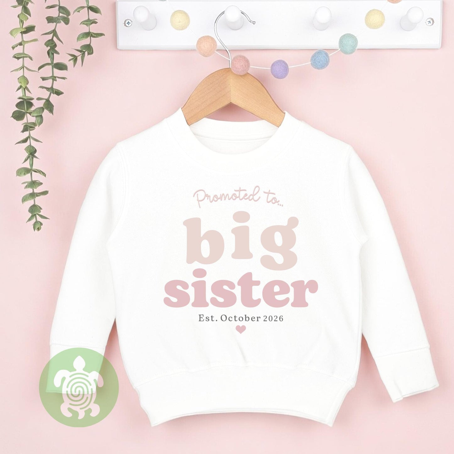 Big Sister Personalised T-shirt or Sweatshirt, Big Sister Announcement, Promoted to Big Sister, Sibling Gift, Big Sister to be