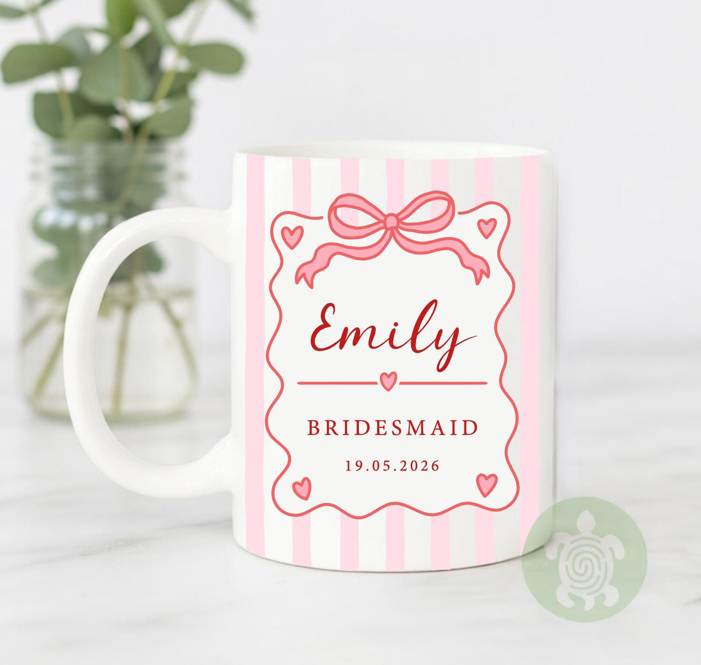 Personalised Bridal Party Mug, Bride, Bridesmaid, Maid of Honour, Mother of Bride Groom, Wedding Mug Set, Bridesmaid Bride Gift, Party Set