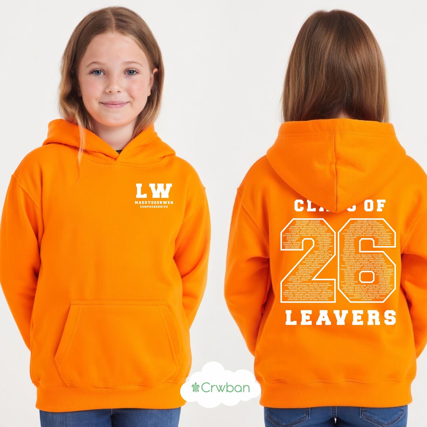 Personalised School Leavers' Hoodie, Graduation Jumper For Kids, Unisex Teen Hoodie with Class Names, End of Term Keepsake, School Leavers