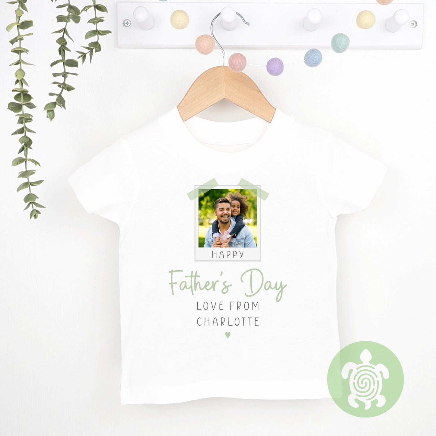 Polaroid Photo Happy Father's Day Personalised Babygrow, First Father's Day, Daddy Gift, New Dad, 1st Fathers Day Vest, Dad Present, Father