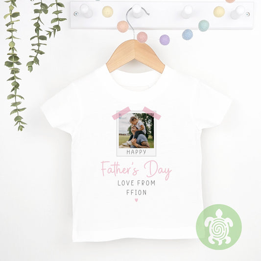 Polaroid Photo Happy Father's Day Personalised Babygrow, First Father's Day, Daddy Gift, New Dad, 1st Fathers Day Vest, Dad Present, Father