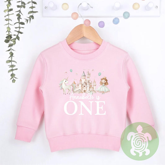 Birthday Princess theme Sweatshirt, Birthday party outfit, any age, Colour Birthday Outfit