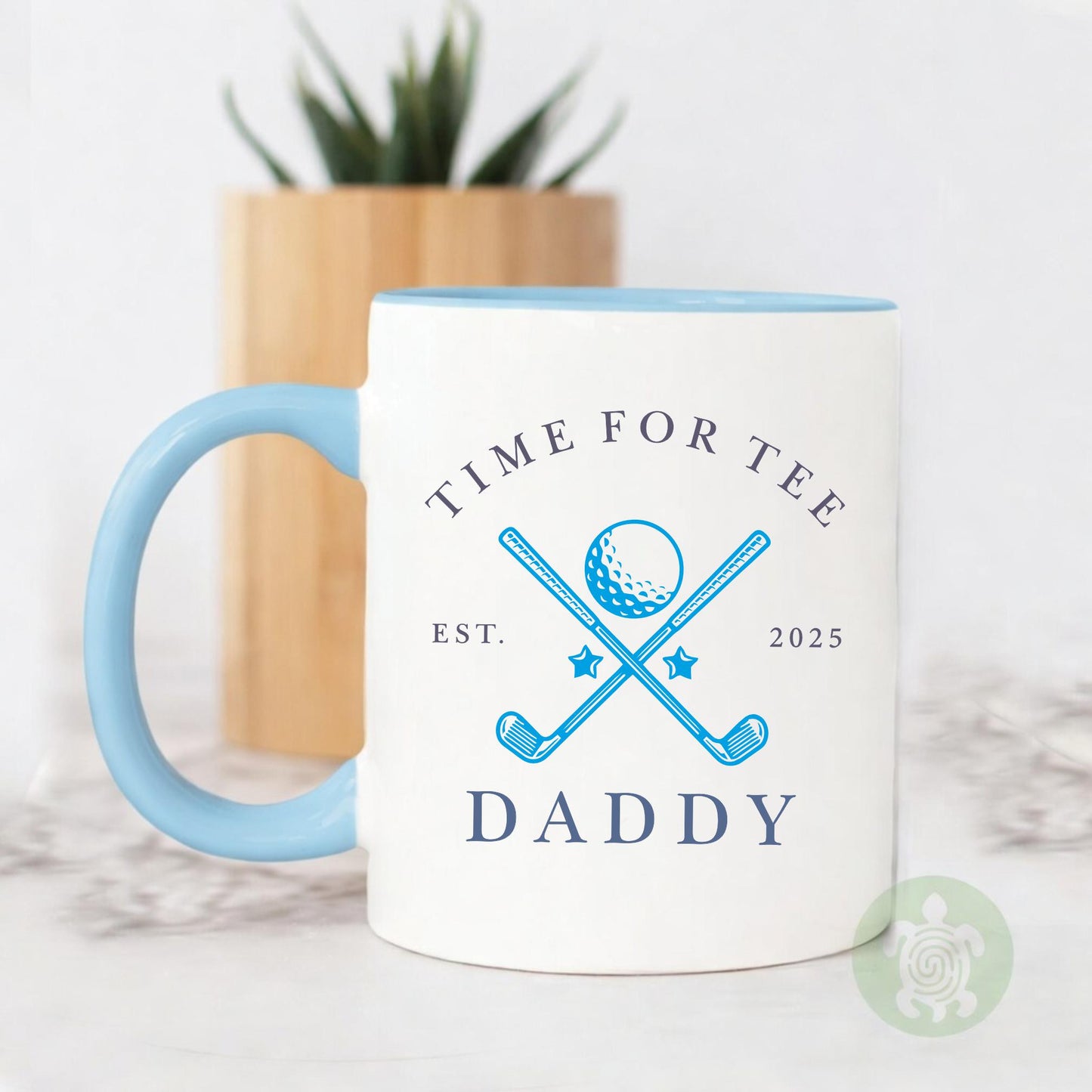 Personalised Golf Dad Mug, Time for Tee, Present for Dad, Grandad, Uncle, New Dad Gift, Father's Day Mug, Daddy Mug, Best Dad by Par