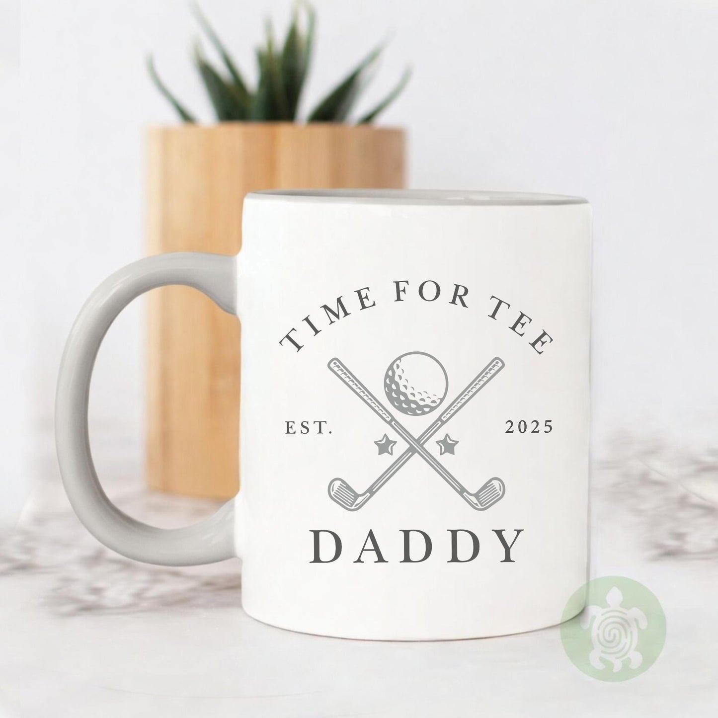 Personalised Golf Dad Mug, Time for Tee, Present for Dad, Grandad, Uncle, New Dad Gift, Father's Day Mug, Daddy Mug, Best Dad by Par