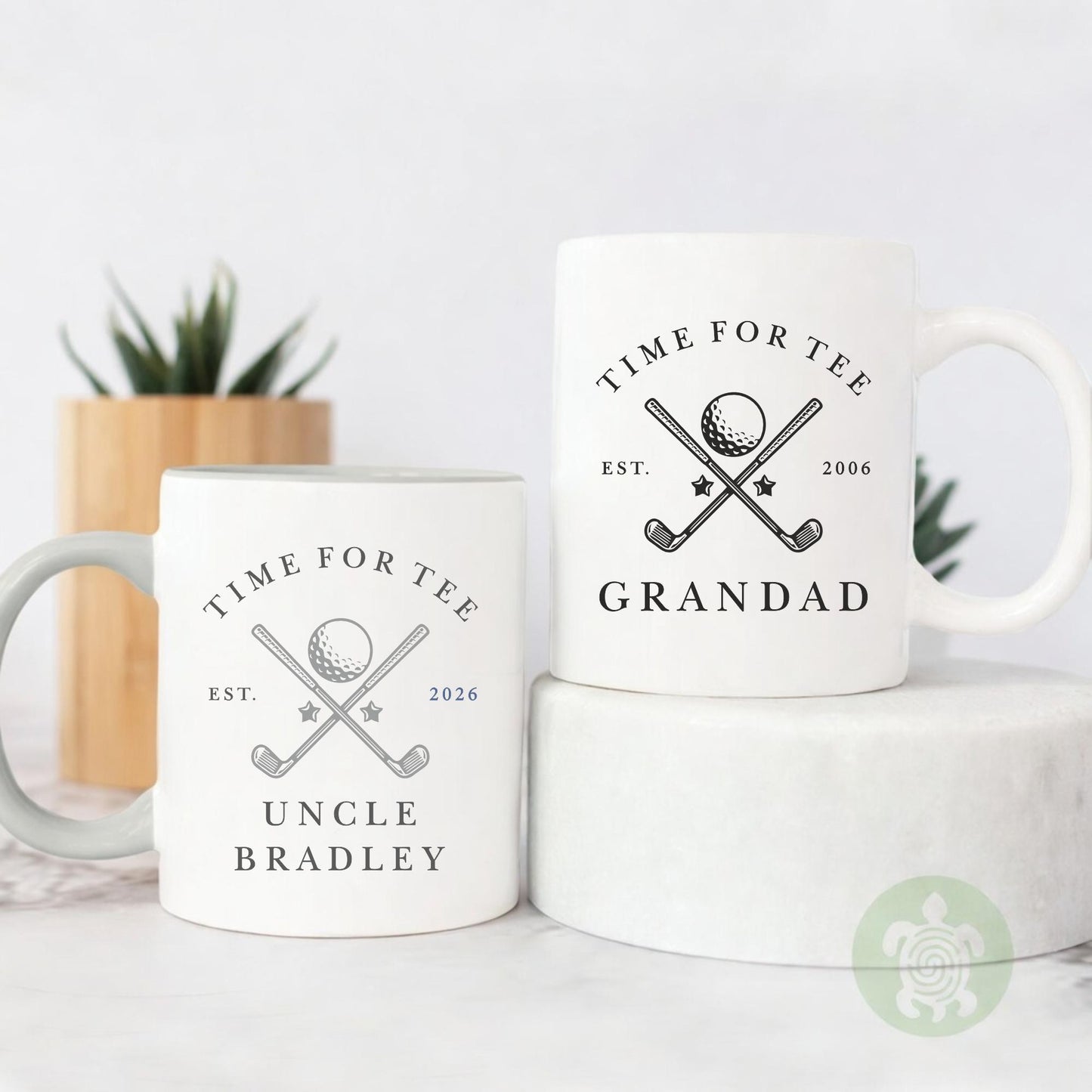 Personalised Golf Dad Mug, Time for Tee, Present for Dad, Grandad, Uncle, New Dad Gift, Father's Day Mug, Daddy Mug, Best Dad by Par
