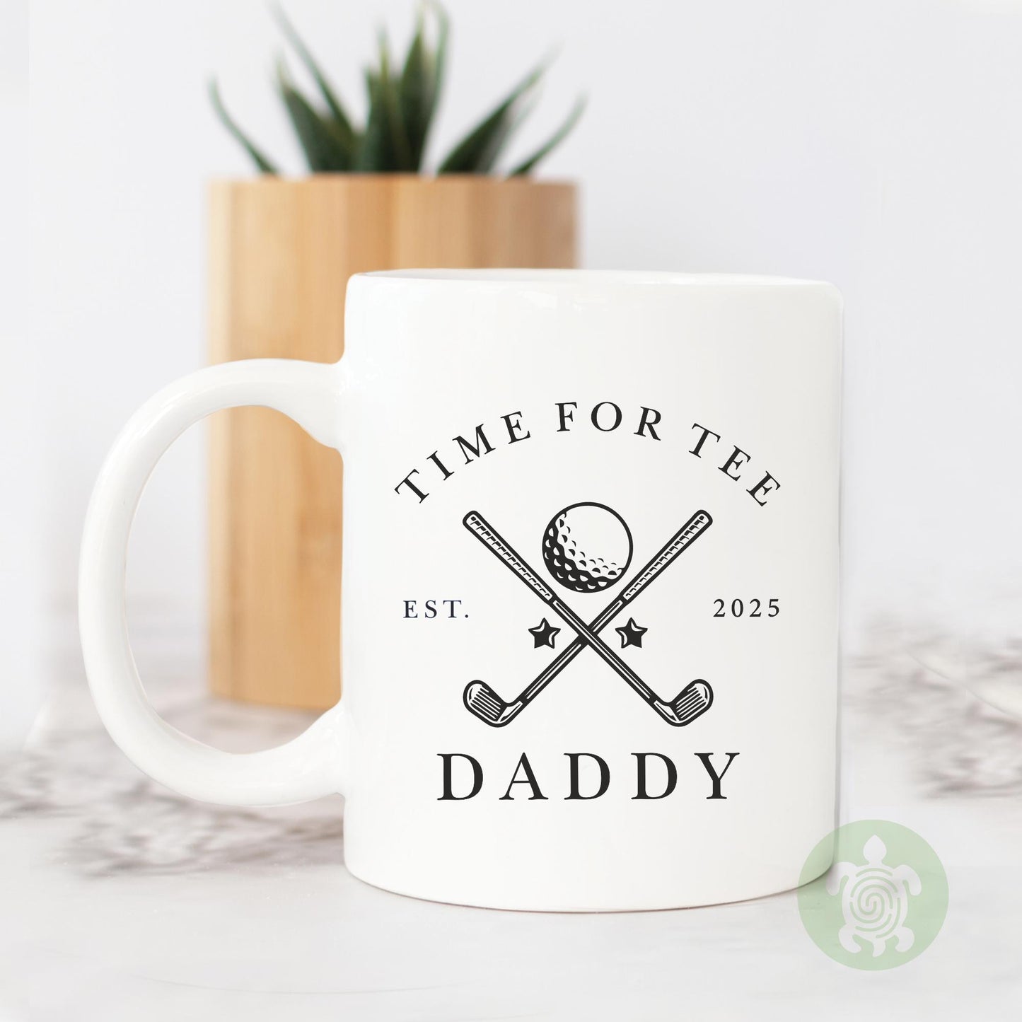 Personalised Golf Dad Mug, Time for Tee, Present for Dad, Grandad, Uncle, New Dad Gift, Father's Day Mug, Daddy Mug, Best Dad by Par