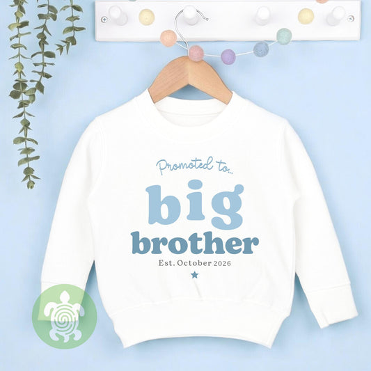 Big Brother Personalised T-shirt or Sweatshirt, Big Brother Announcement, Promoted to Big Brother, Sibling Gift, Big Brother