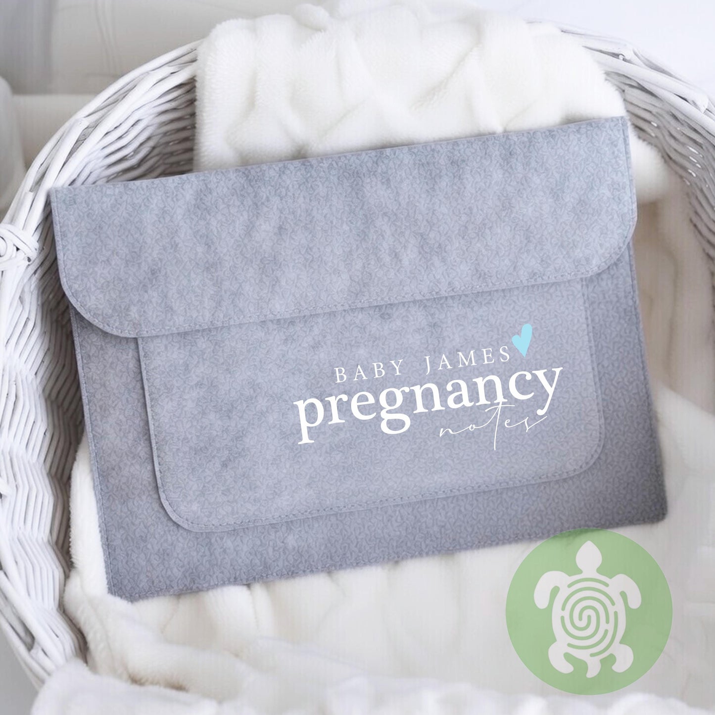 Personalised Pregnancy Notes, Maternity Folder Journal, Personalised Red Book Folder, New Baby, Pregnancy Folder, Colour Heart Choice