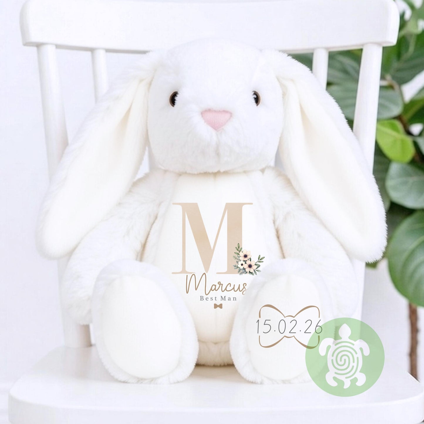 Personalised Beige Page Boy Bunny, Page Boy Gift, Will you be our Page Boy, Personalised Soft Toy, Best Man Proposal, Teddy Proposal