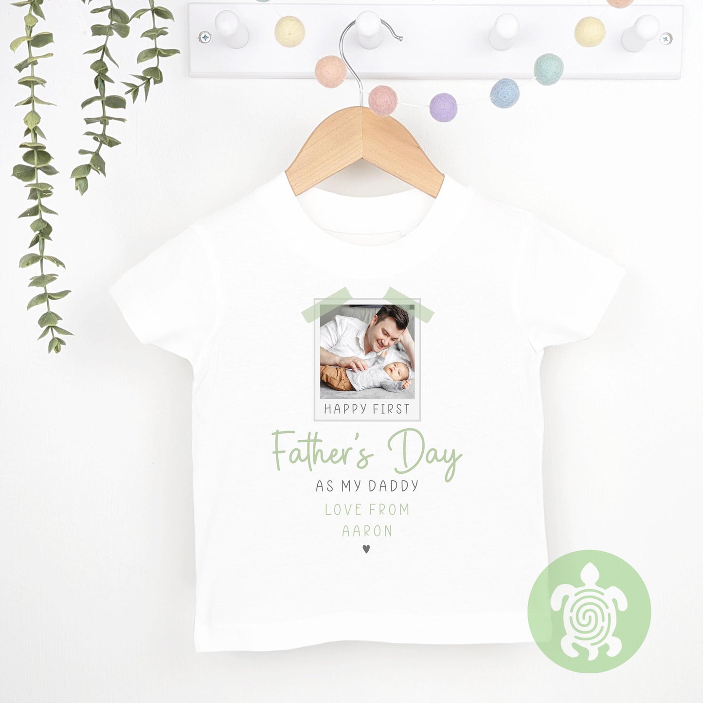 Polaroid Photo Happy 1st Fathers Day as my Daddy Personalised Babygrow, First Father's Day, Daddy Gift, New Dad, 1st Fathers Day Vest