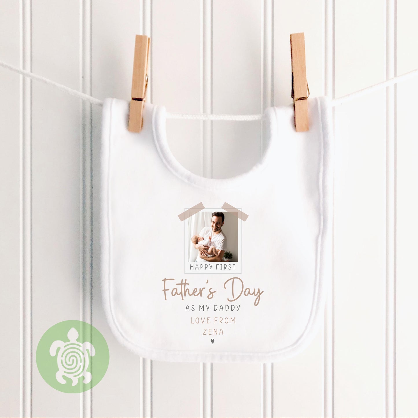Polaroid Photo Happy 1st Fathers Day as my Daddy Personalised Babygrow, First Father's Day, Daddy Gift, New Dad, 1st Fathers Day Vest