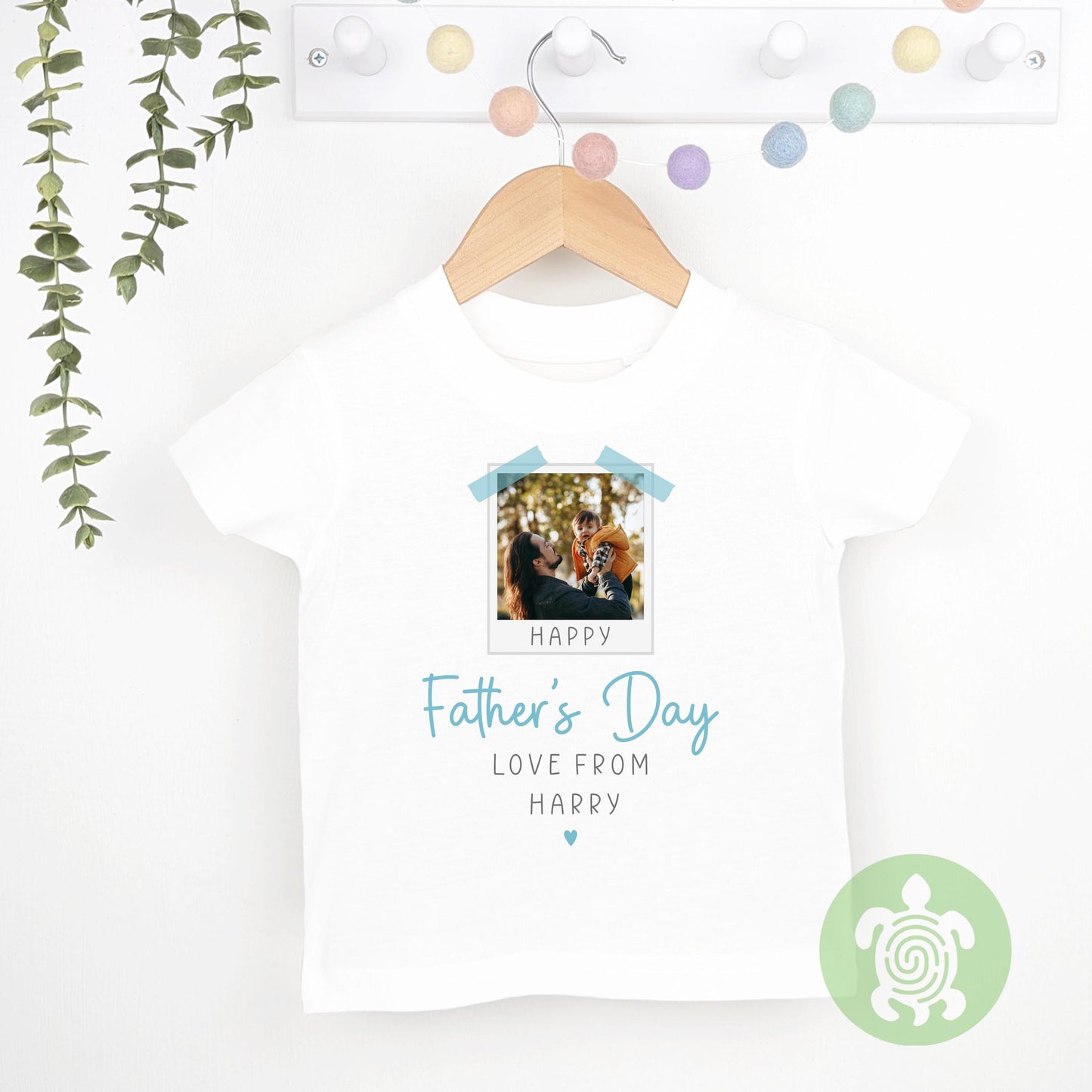 Polaroid Photo Happy Father's Day Personalised Babygrow, First Father's Day, Daddy Gift, New Dad, 1st Fathers Day Vest, Dad Present, Father