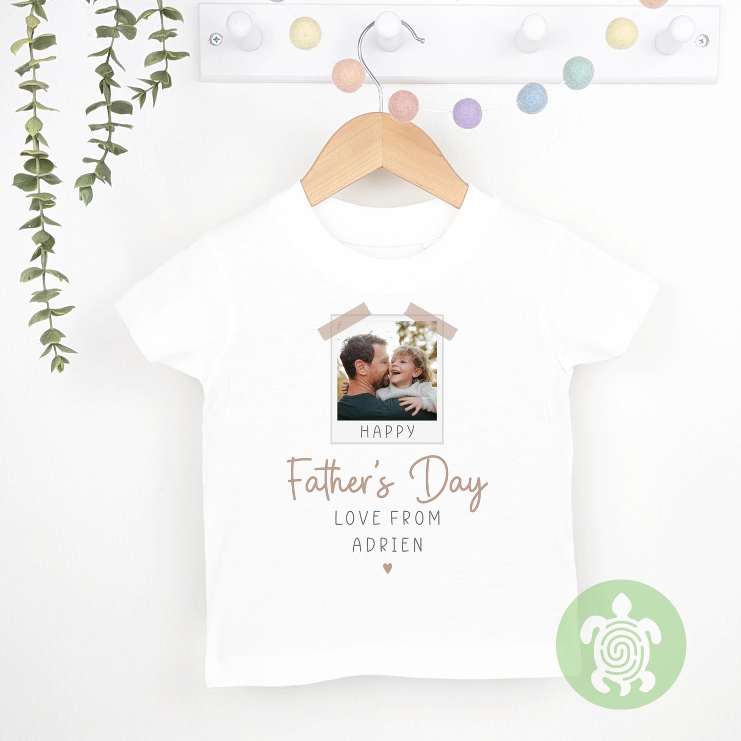 Polaroid Photo Happy Father's Day Personalised Babygrow, First Father's Day, Daddy Gift, New Dad, 1st Fathers Day Vest, Dad Present, Father