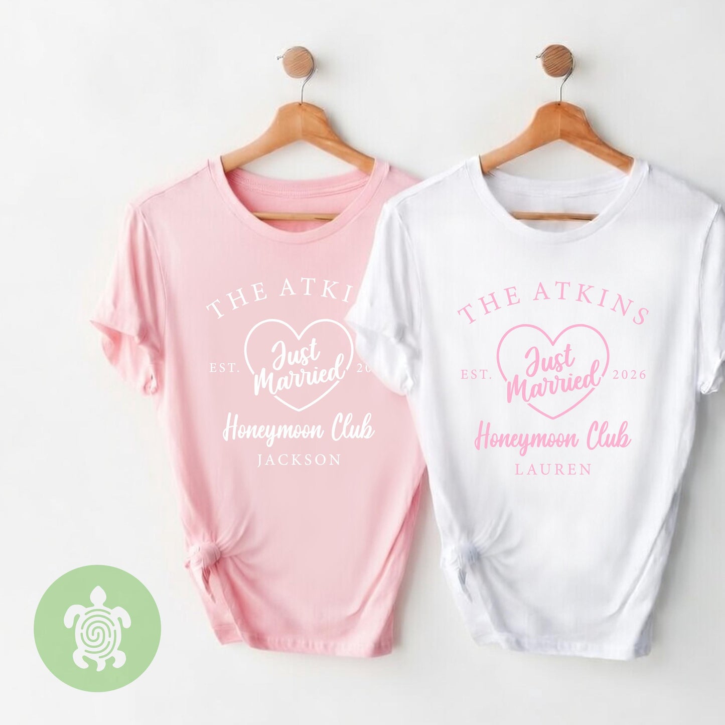 Matching Honeymoon Club Couples T-Shirts, Just Married, Newleyweds Gift, Matching Mr & Mrs, Wedding Present, Holiday Top, His and Hers Tops