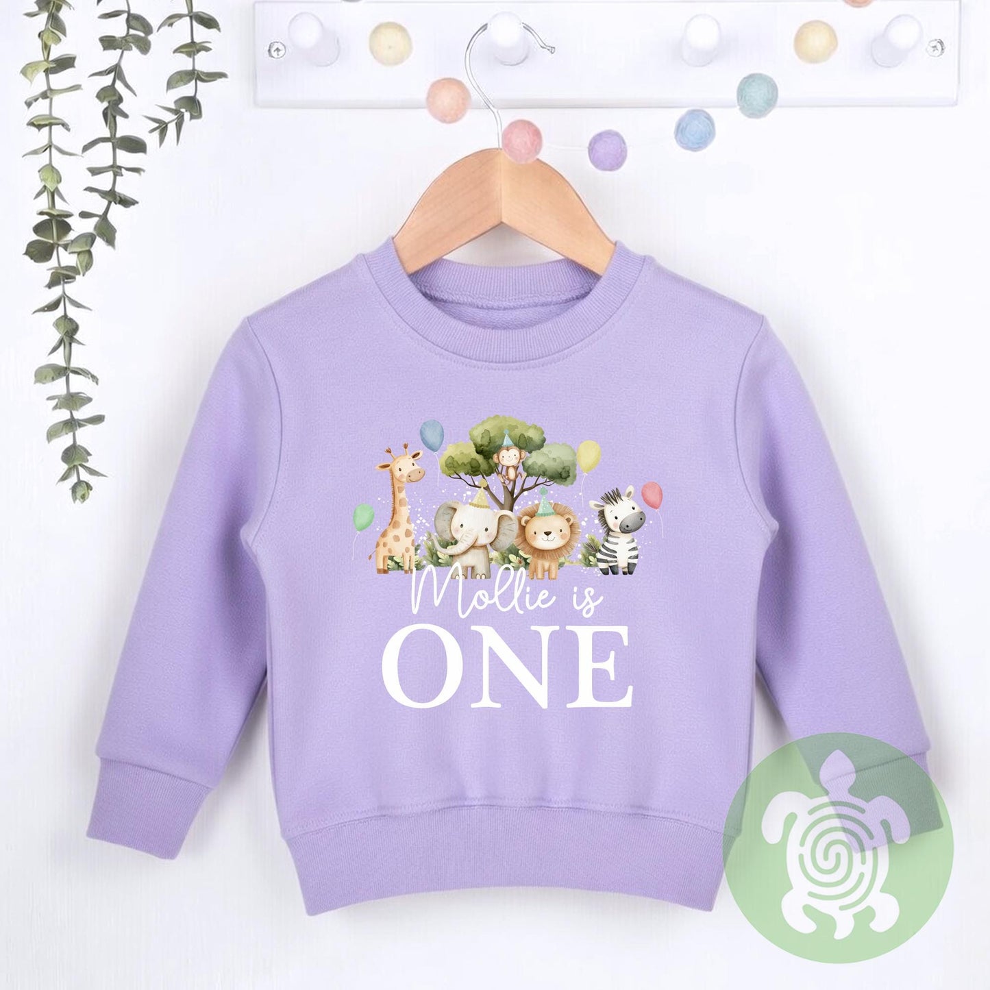 Birthday Safari theme Sweatshirt, Birthday party outfit, any age, Colour Birthday Outfit