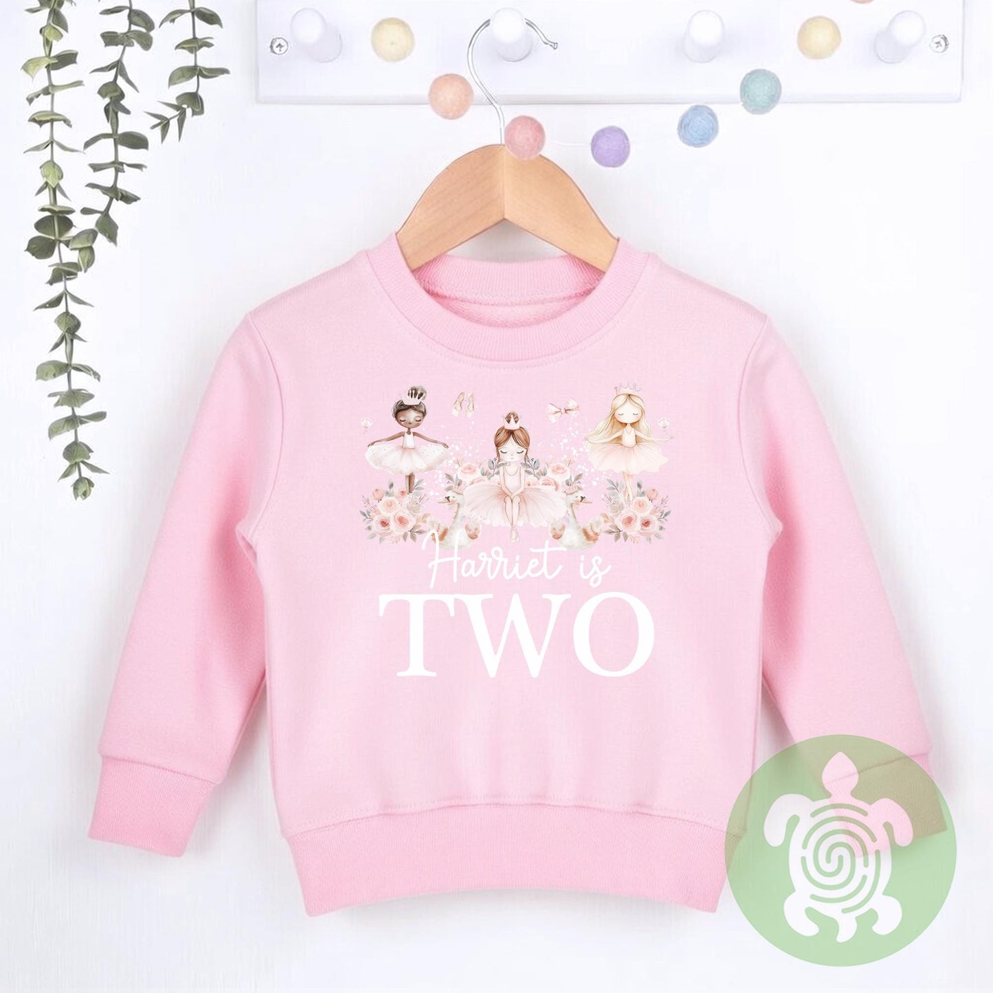 Birthday Ballerina Princess theme Sweatshirt, Birthday party outfit, any age, Colour Birthday Outfit