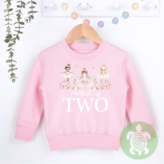 Birthday Ballerina Princess theme Sweatshirt, Birthday party outfit, any age, Colour Birthday Outfit