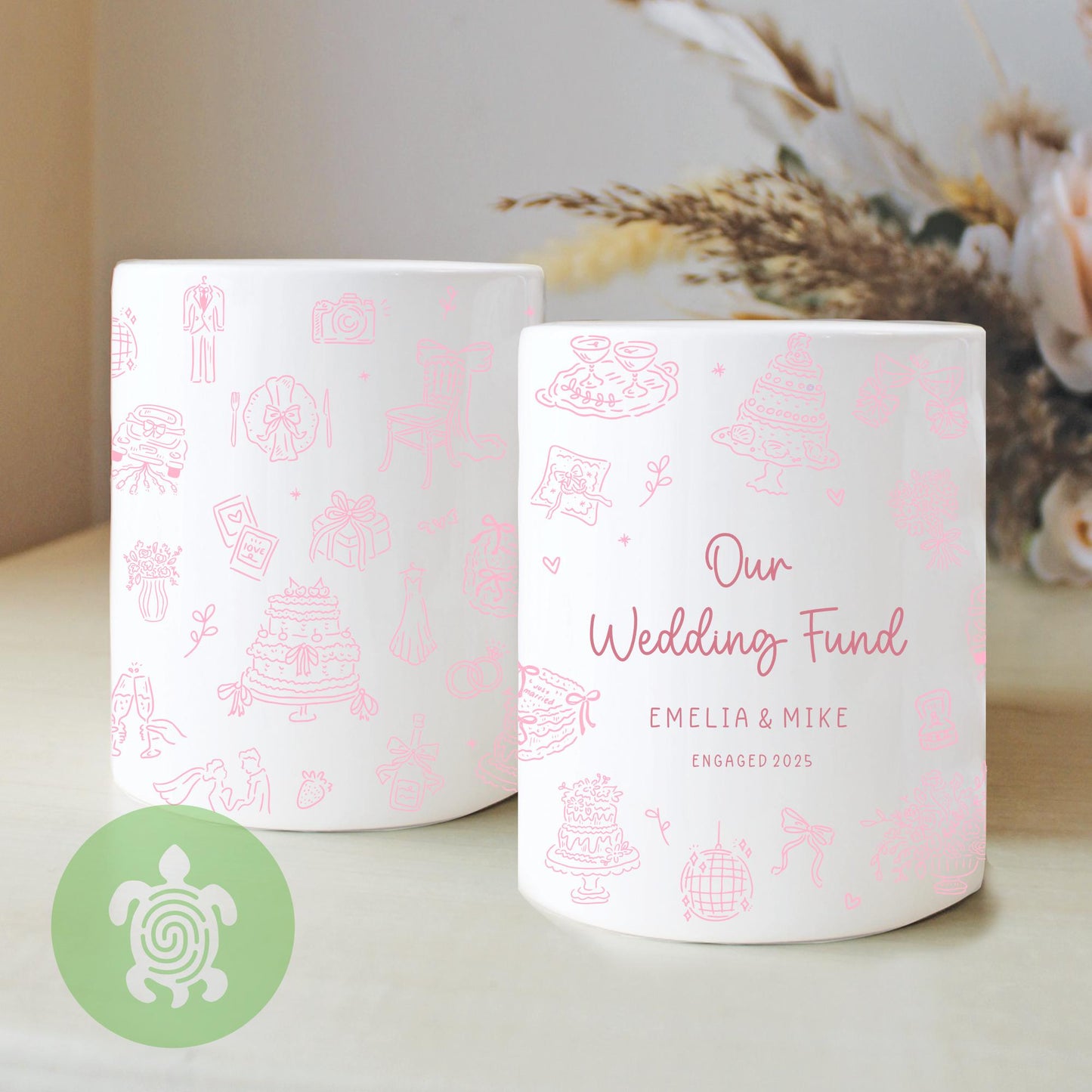 Personalised Wedding Fund Money Box, Engagement Gift, Bride to Be, Couple Present, Savings Jar, Honeymoon, Mr & Mrs, Wedding Gifts