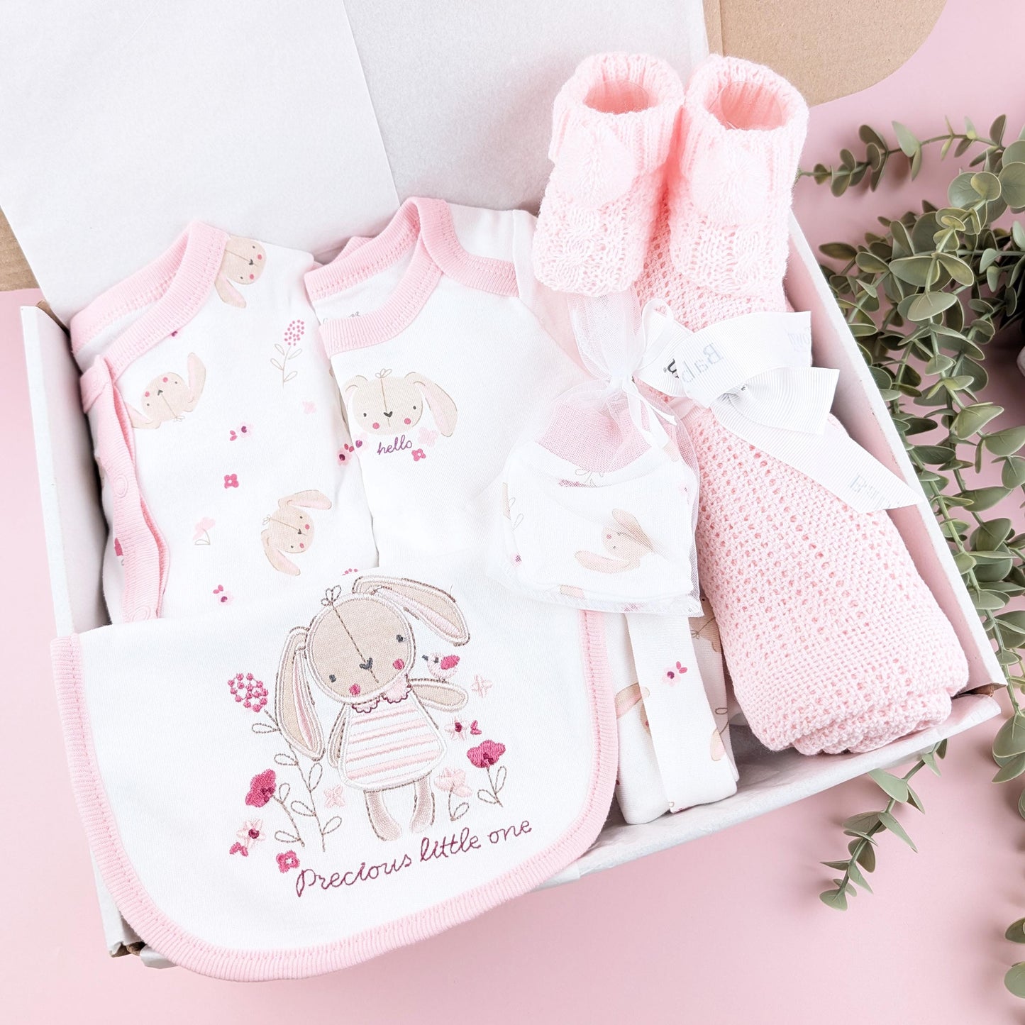 Baby Girl Pink Gift Set | Baby Hamper | Baby Girl Hamper | Baby Shower | Baby Sleepsuit | Baby Gift | Newborn Gift | Newborn Baby Set