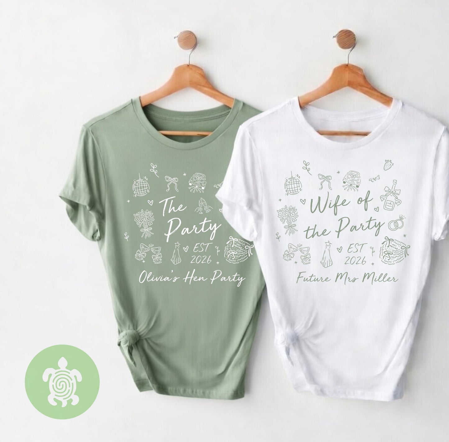 Matching Wife of the Party Hen T-shirts, Hand-drawn Team Bride, Bachelorette Party Tshirts, Bridal Party Top, Bride To Be Tee, Hen Party
