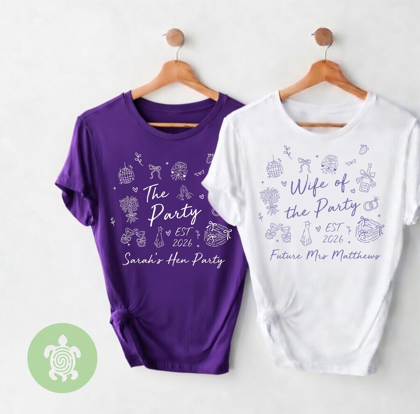 Matching Wife of the Party Hen T-shirts, Hand-drawn Team Bride, Bachelorette Party Tshirts, Bridal Party Top, Bride To Be Tee, Hen Party