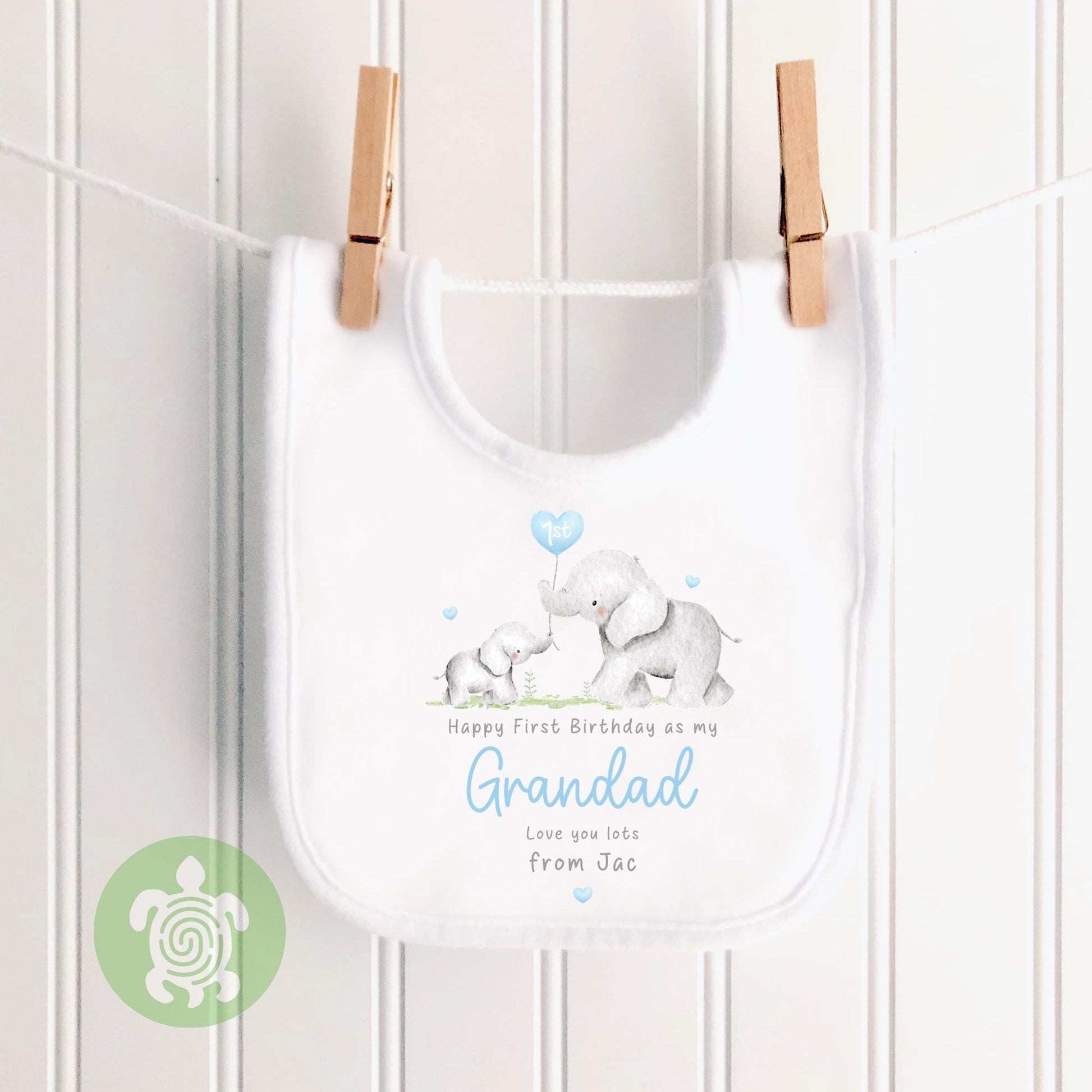 Personalised Elephant Happy 1st Birthday as My Mummy Sleepsuit, Baby Gift from Newborn, Baby Outfit, First Birthday as Daddy, Cute Baby Vest