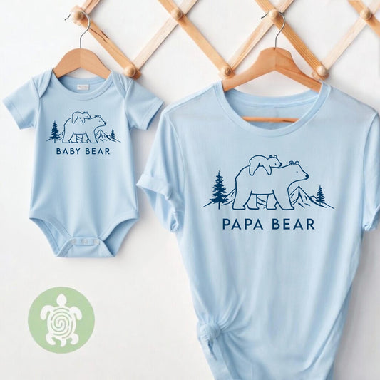 Matching Papa Bear & Baby Bear T-shirts, Father's Day Gift, Toddler Girl Boy, Matching Dad Dada Gift Set, T-shirt Daddy Me, Birthday Gift